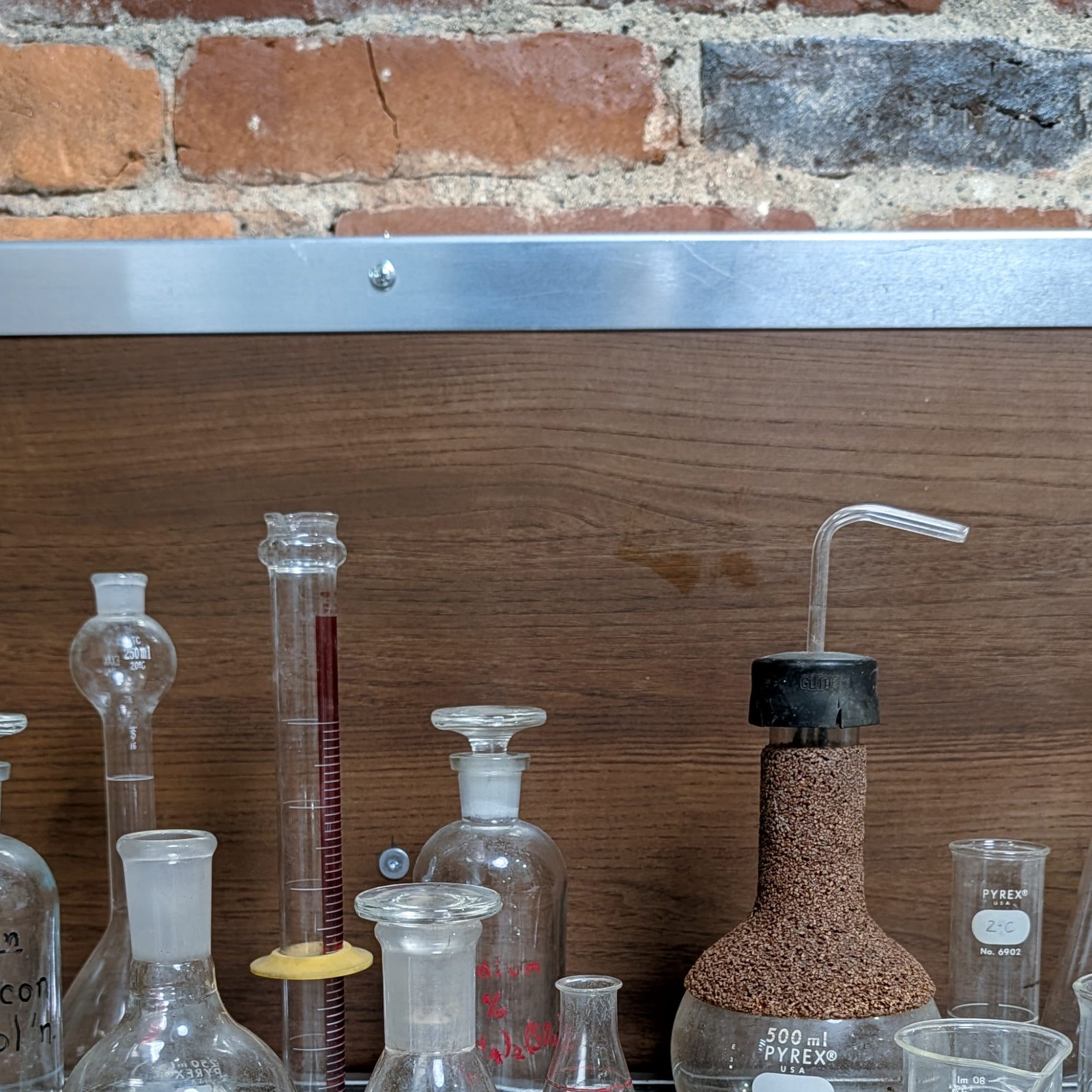 PYREX Kimax & Other Chemistry Laboratory Glass Jars Flasks Vintage Mixed Lot of