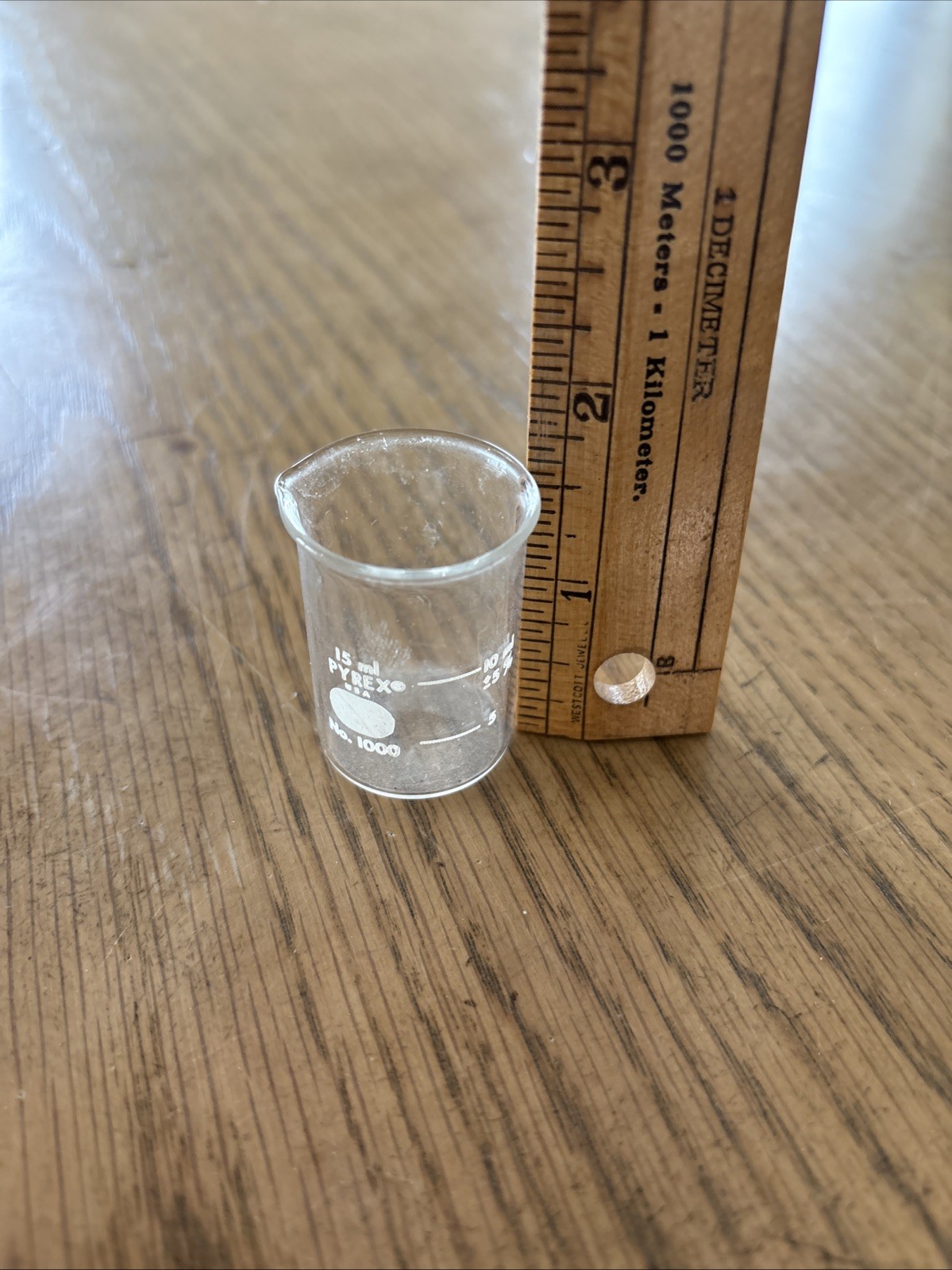 Rare Pyrex No. 1000 Beaker 15ml 15 ml Size. Unusual Measuring Cup