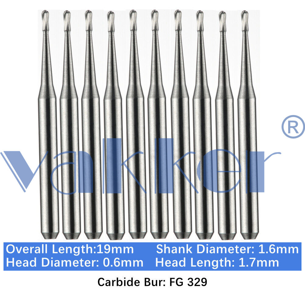 Vakker Dental Tungsten Carbide Burs for High Speed Handpiece FG Friction Grip