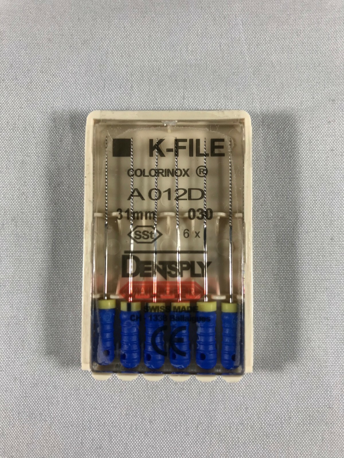 6 Pcs File Dentsply Dental Endo 31mm Stainless Steel K-file All Sizes