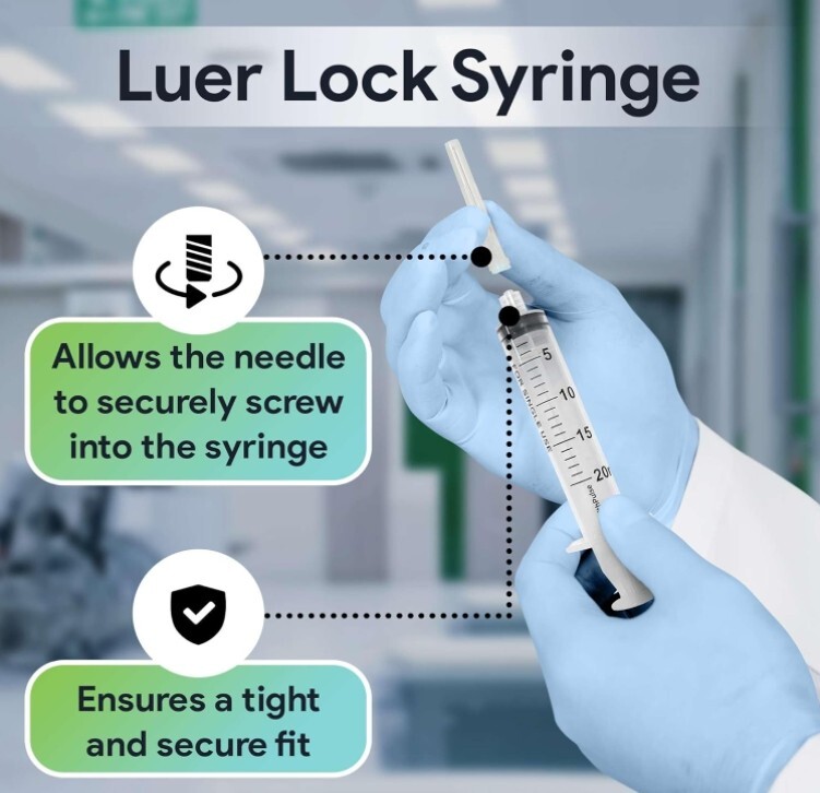 Plastic Syringes without Needle 5ml 10ml 20m 5ml 1ml Luer Lock Sterile Syringe