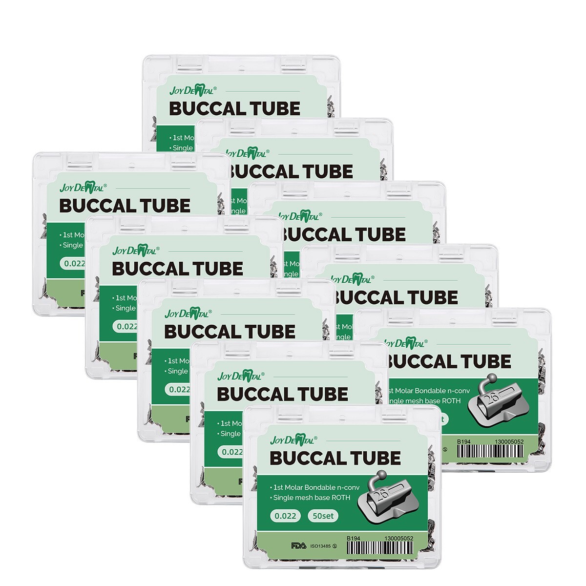 Dental Ortodoncia Tubos bucales de Roth 022 1er Molar Bondable Non-Convertible