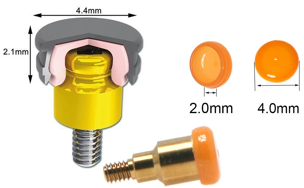 10Pcs US Dental attachment Zest Locator system standard Male Cap Inserts fit for