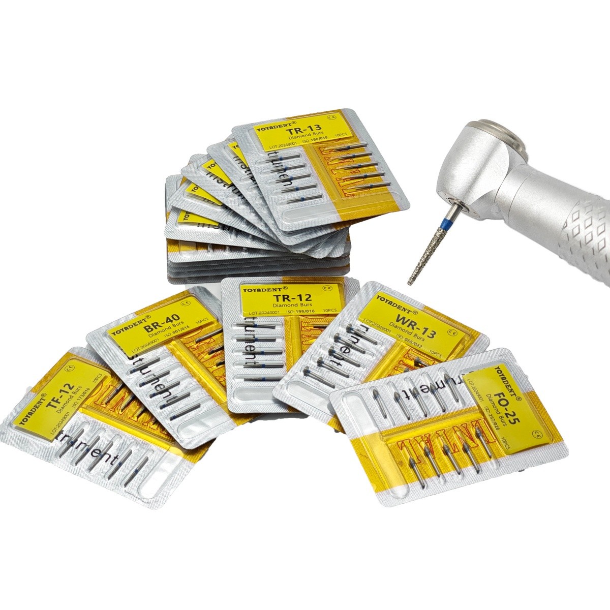 US Fine Dental Burs Diamond Burs High Speed Turbines Drills Tools 1.6mm 20pcs