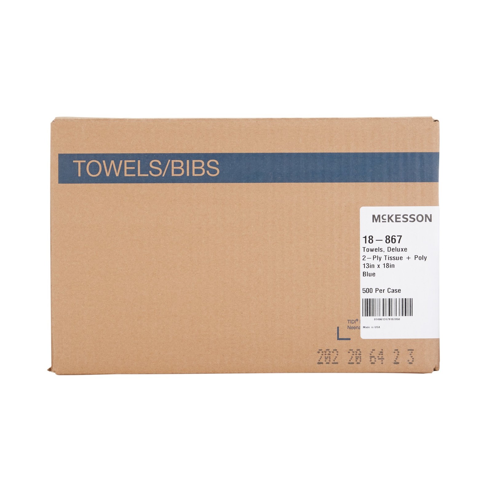 McKesson Blue Dental Medical Tattoo Procedure 2-Ply Towel Bibs 13″ W x 18” L –
