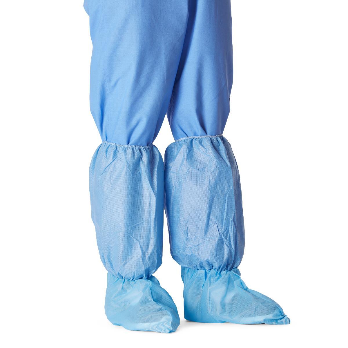 Nonskid Multilayer Poly Boot Covers Blue, Size XL Up to Men’s Size 15, 50/BX