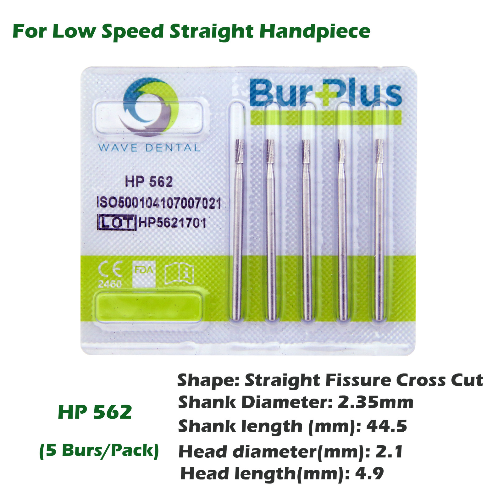 Wave Dental Carbide Bur Straight Handpiece Long Burs HP 555 557 558 559 563