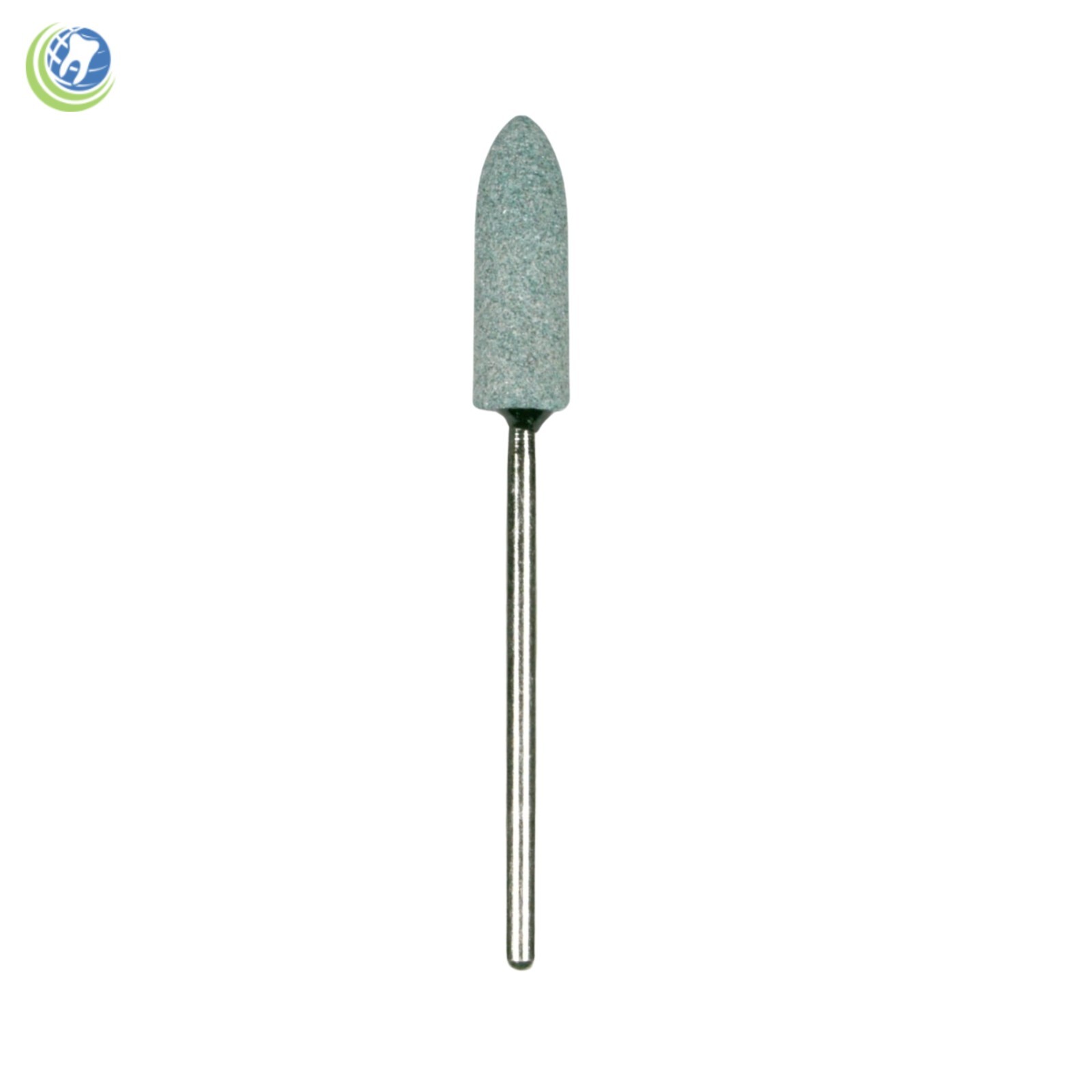 10 X Dental Lab Bullet Grinding Green Mounted Stones #13 for Porcelain & Alloys