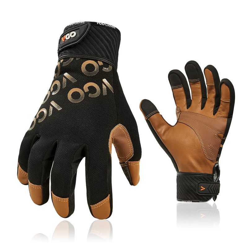 Vgo… Goatskin Work Gloves For Men Leather Gardening Gloves Light Duty