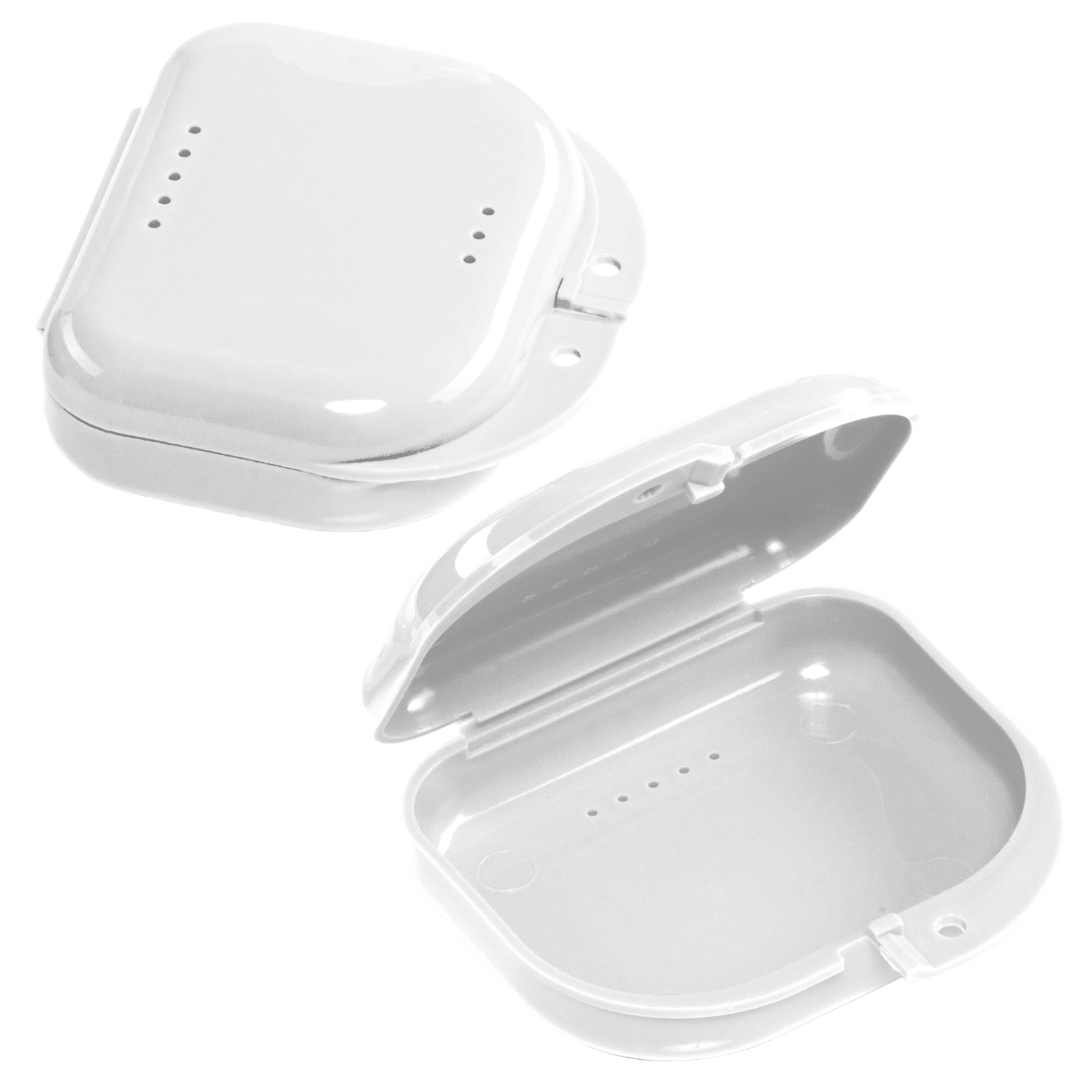 White Retainer Case w/ Vent Holes – UV Cleaner Case, Mouth Guard Aligners