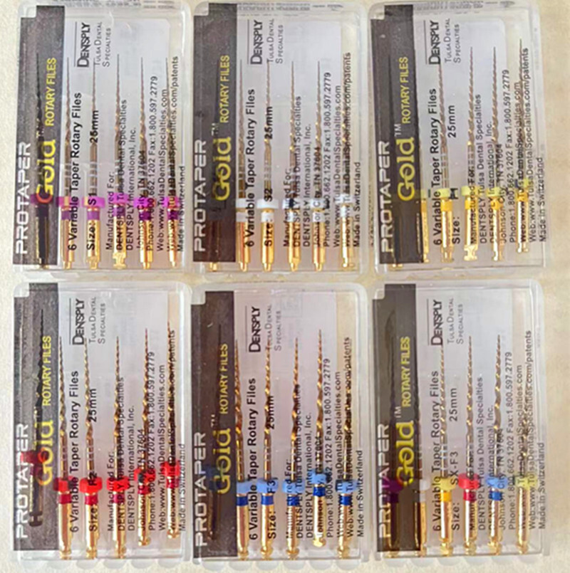 Dentsply Protaper Gold Rotary Files Tulsa Assorted Endodontics 21mm/25mm/31mm