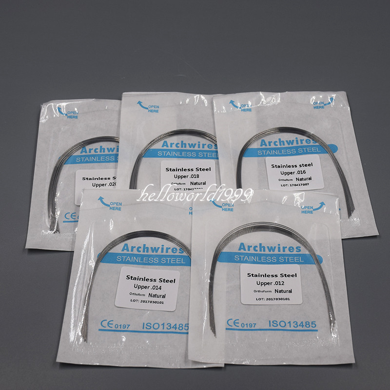 50 Pcs Dental Orthodontic Stainless Steel Round Arch Wire Upper/Lower 012-020