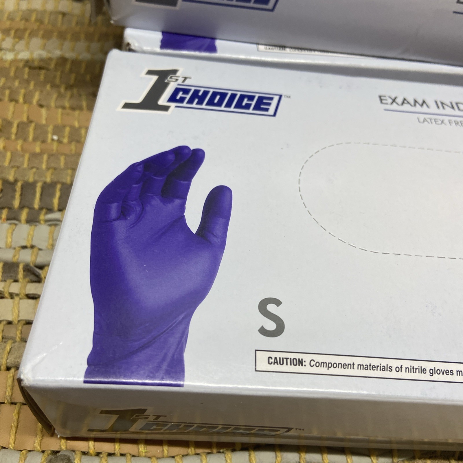 4x 1st Choice Indigo Nitrile Disposable Exam/Medical Gloves 3 Mil Latex-Free 100