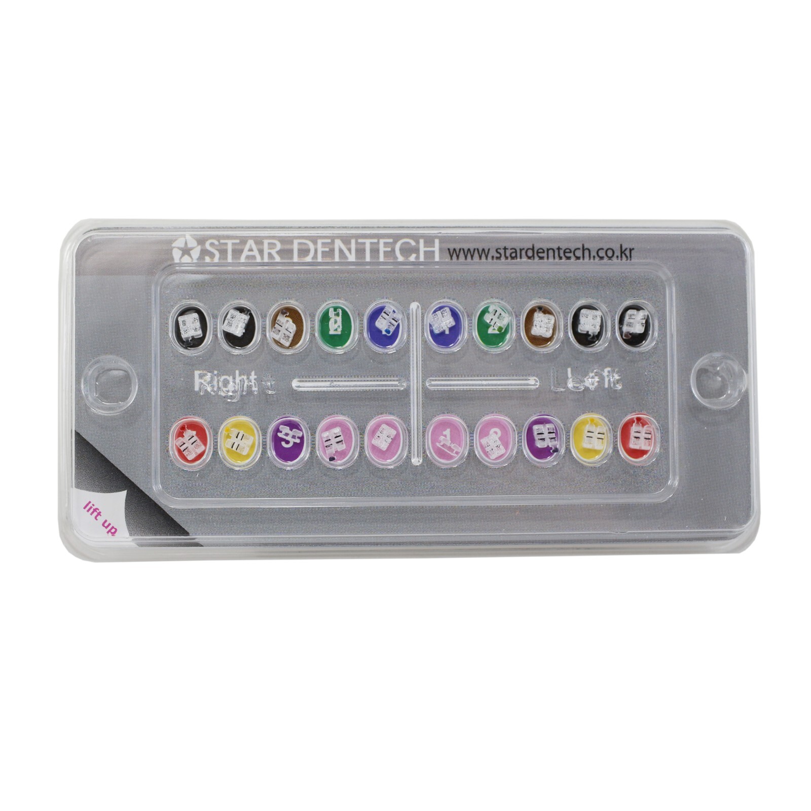 Dental Orthodontic Sapphire Bracket Monocrystalline Aesthetic Roth 022 345 Hooks