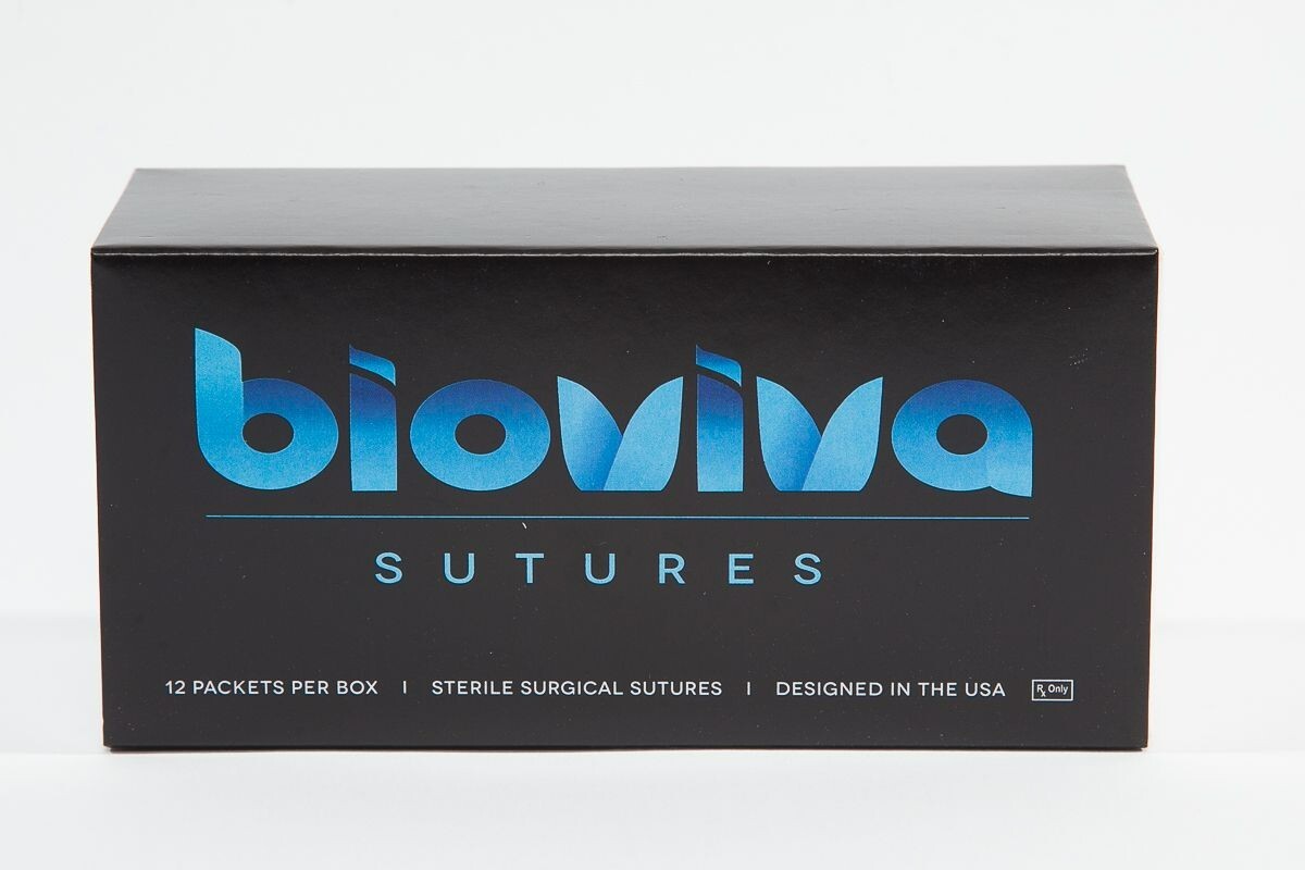 Bioviva 3/0 18″ Chromic Gut C-6 Dental Surgical Sutures Reverse Cutting 12pcs/Bx