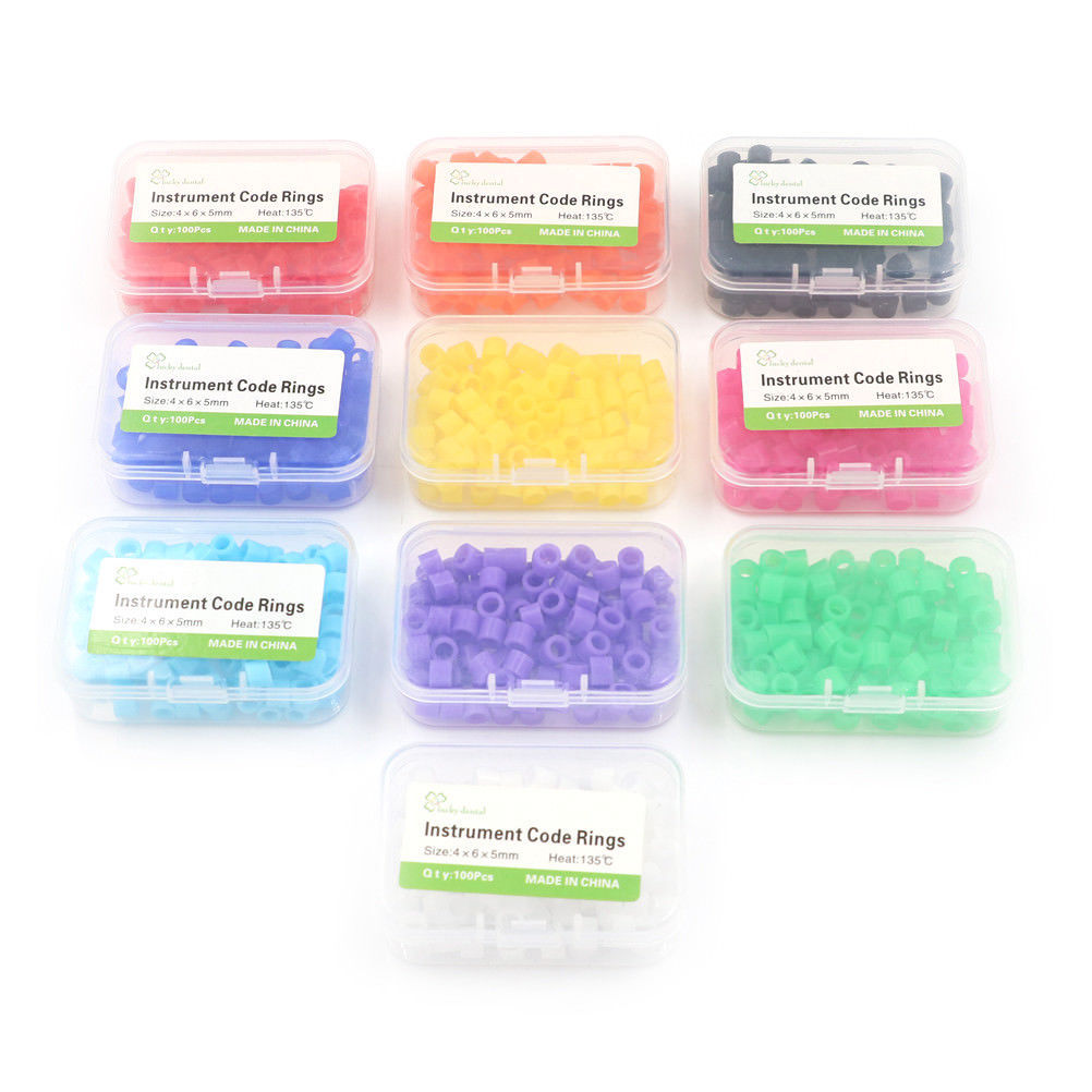 100 Pcs/Box Small Dental Orthodontic Silicone Instrument Color Code Rings Bands