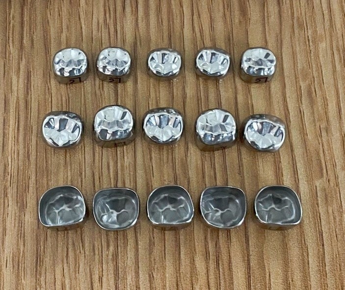 5Pcs Dental Adult Crown Stainless Steel Permanent Molar Teeth Temporary Crowns