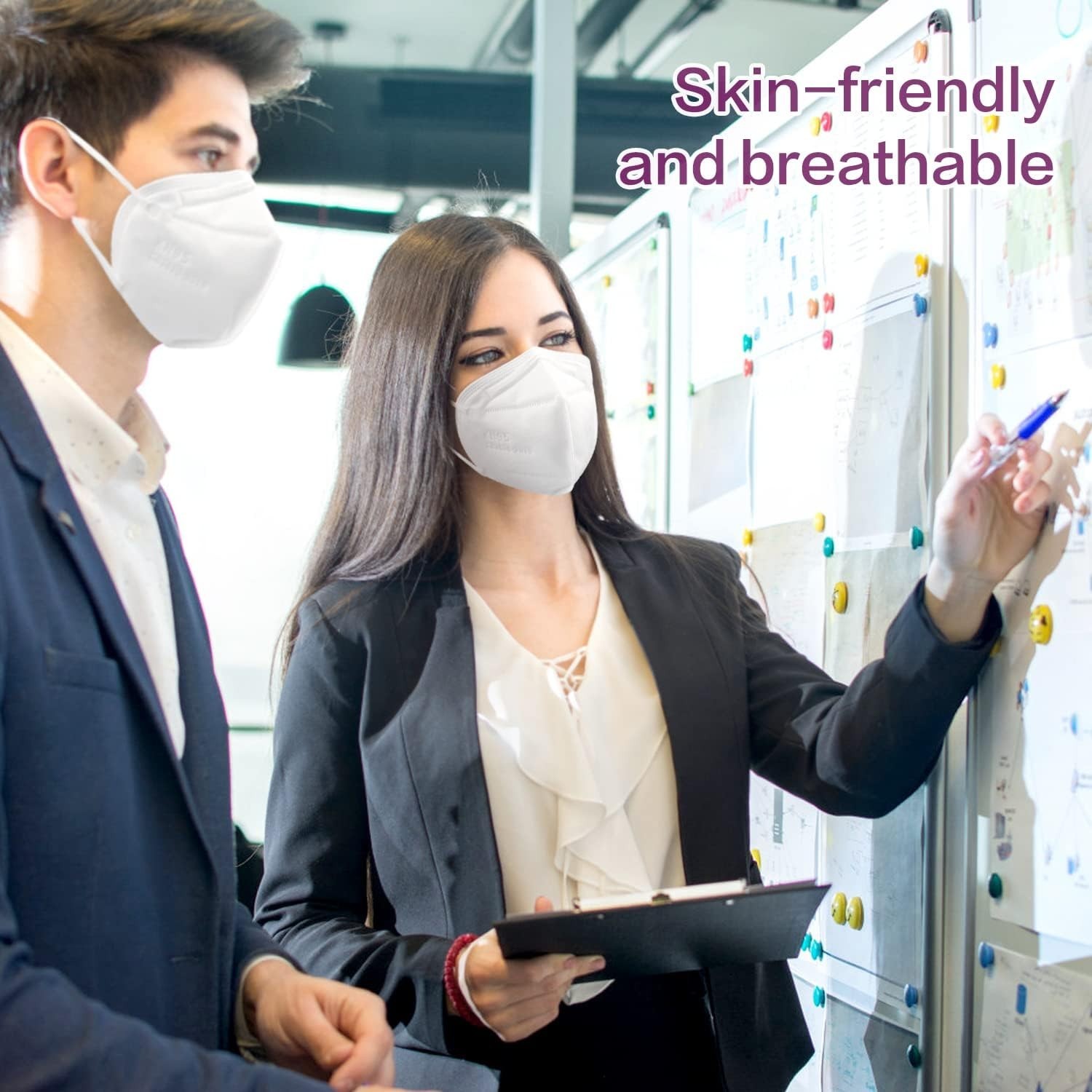 5-Ply KN95 Safety Masks – Disposable, Breathable, Pack of 25 for Men & Women