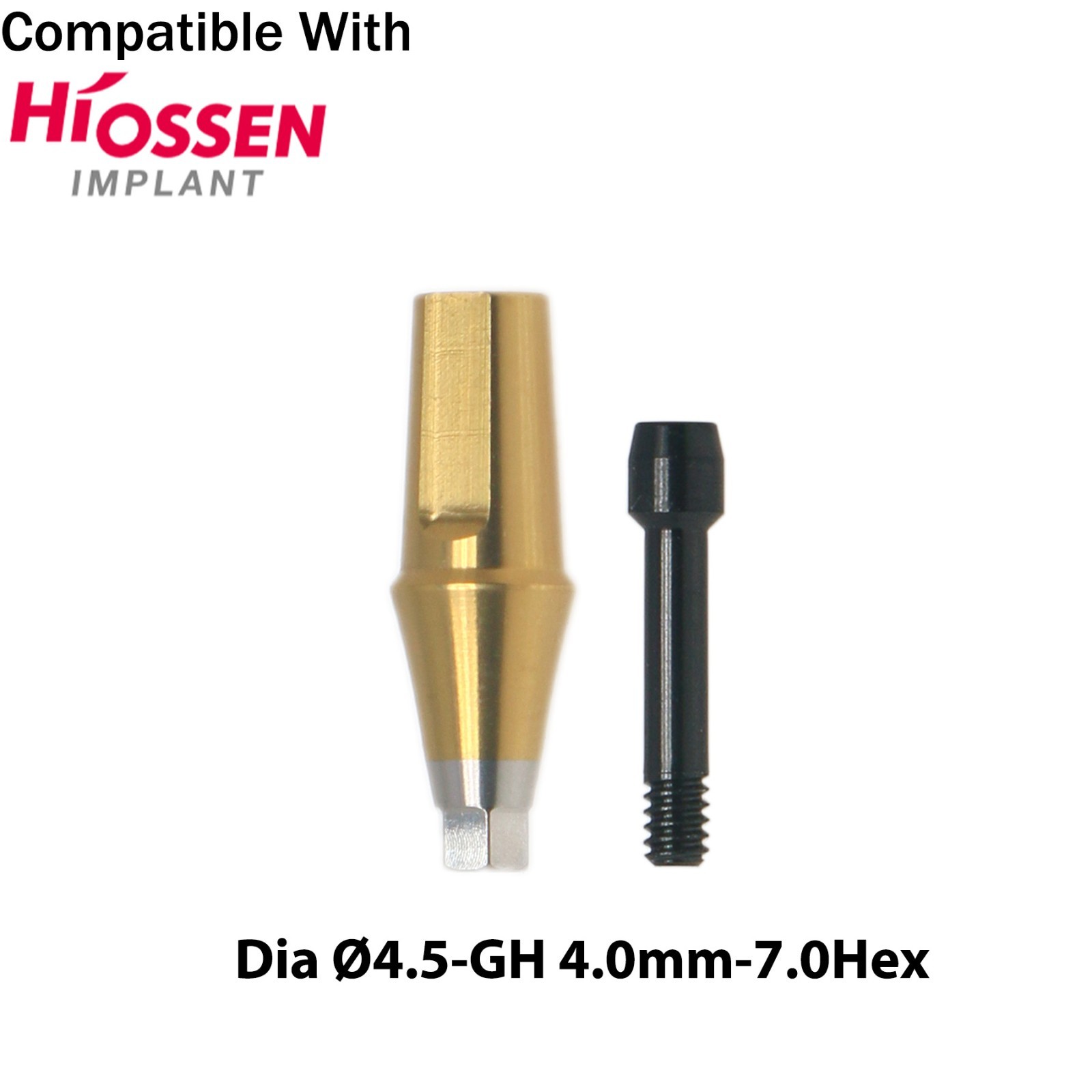 Titanium Straight Transfer Abutment Compatible with Osstem Hiossen Mini/Regular