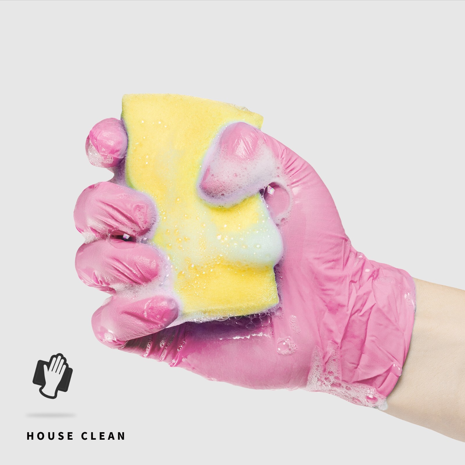 Disposable Nitrile Gloves 4.5 mil Pink Powder-Free Food-Safe Cleaning Exam Glove