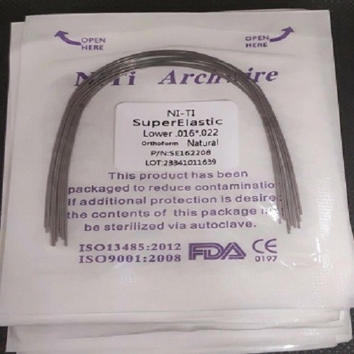 100PCS Dental Orthodontic Arch Wire Niti Super Elastic Round Rectangular Natural