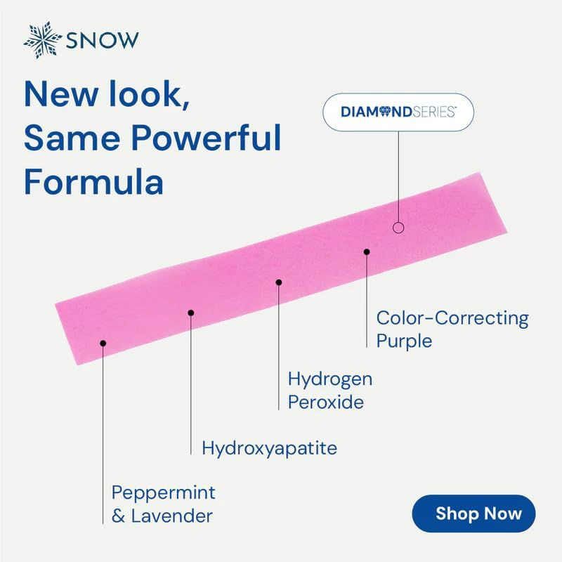 Snow Diamond Series Purple Whitening Strips – Dissolving 3 Count (Pack of 14)