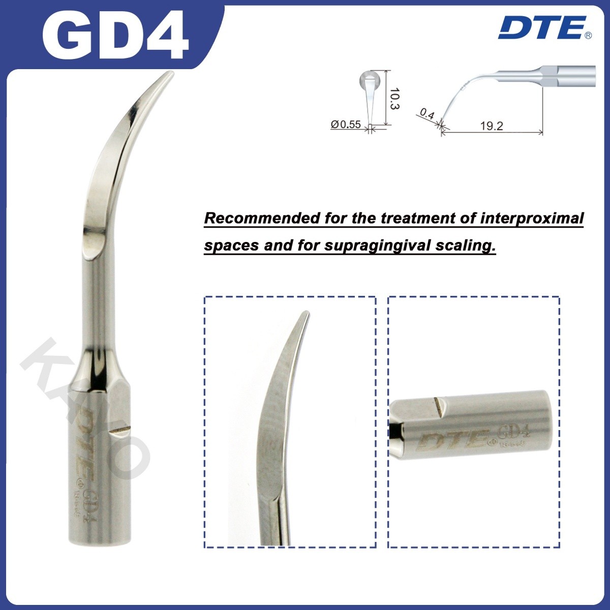 US Original Woodpecker DTE Dental Scaler Tips Scaling Tip GD1 GD2 GD4 PD1 PD3