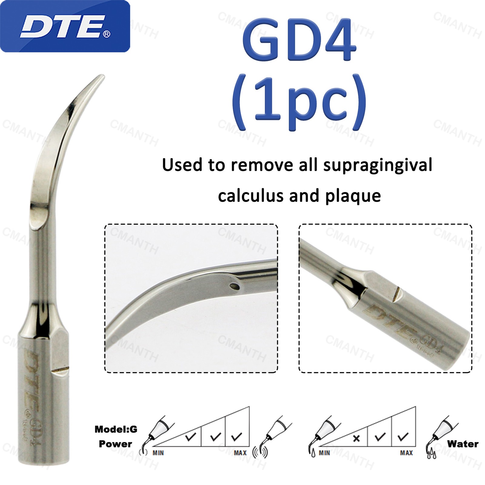 Woodpecker DTE Dental Ultrasonic Scaler Tips GD-Series Fit SATELEC ACTEON NSK