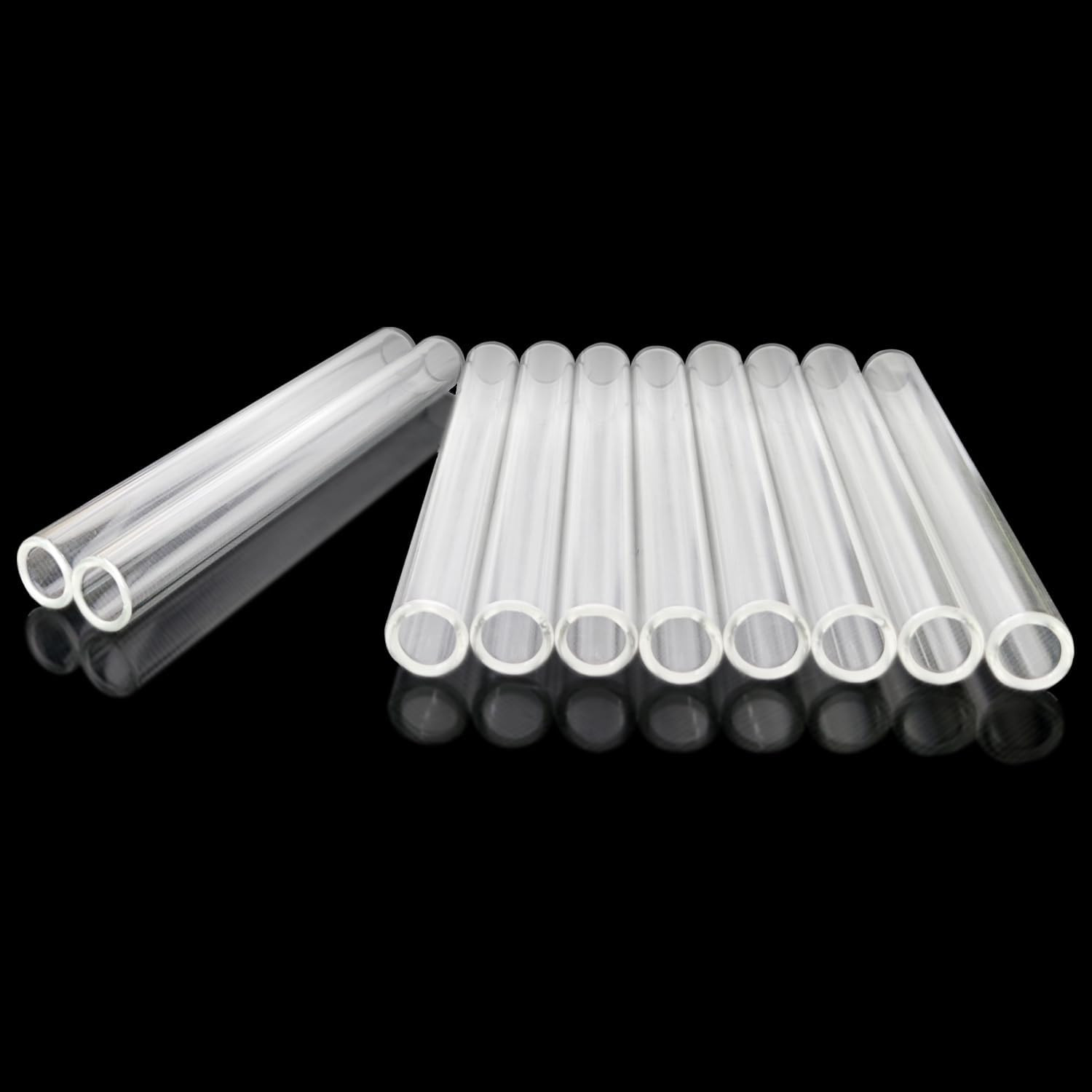 Clear 10 Pcs Borosilicate Glass Tubing 4″ Length 12 mm OD 9mm ID 1.5mm Thick Gla