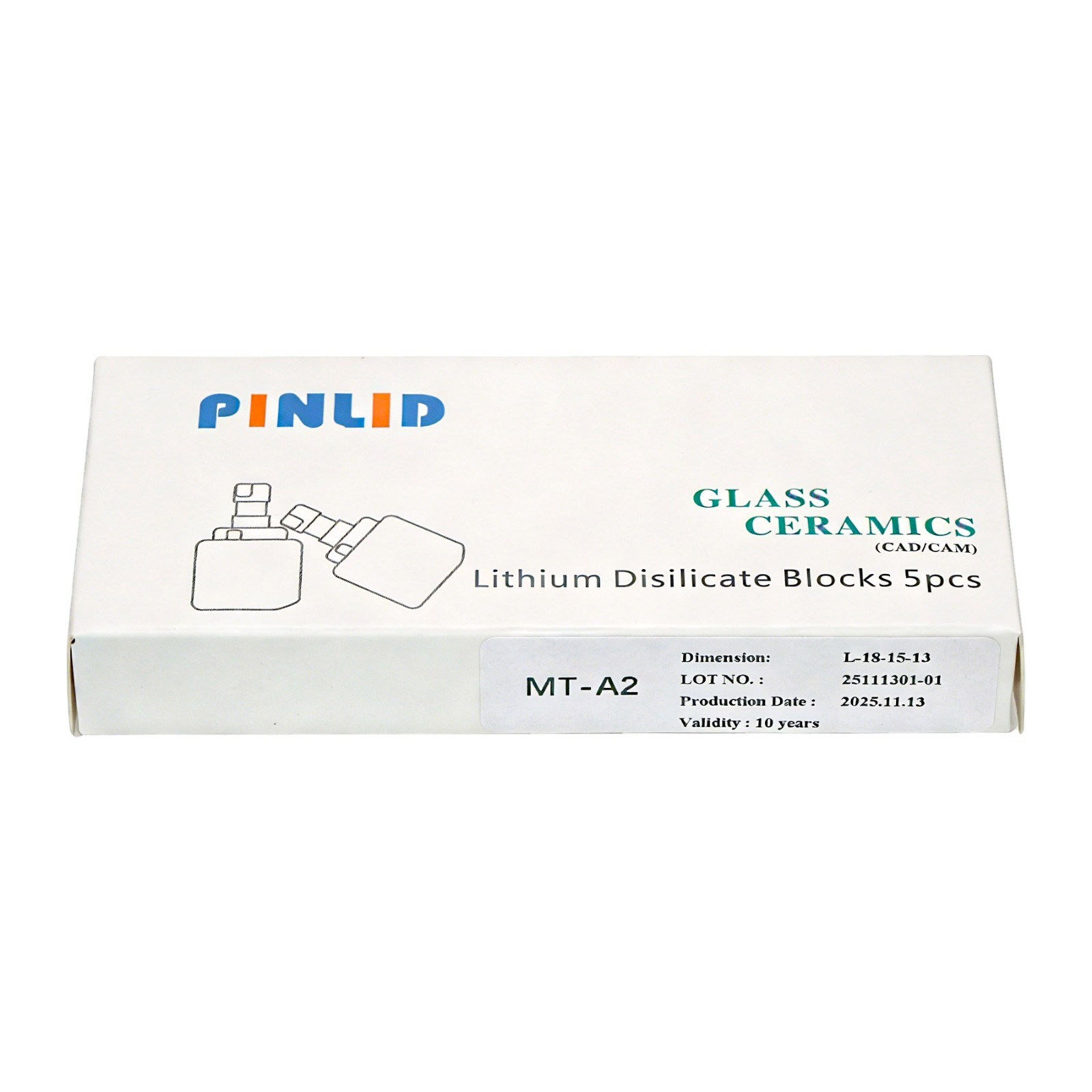 US Stock C14 MT-A2 Dental Glass Ceramic Lithium Dislicate CAD/CAM Cerec Blocks