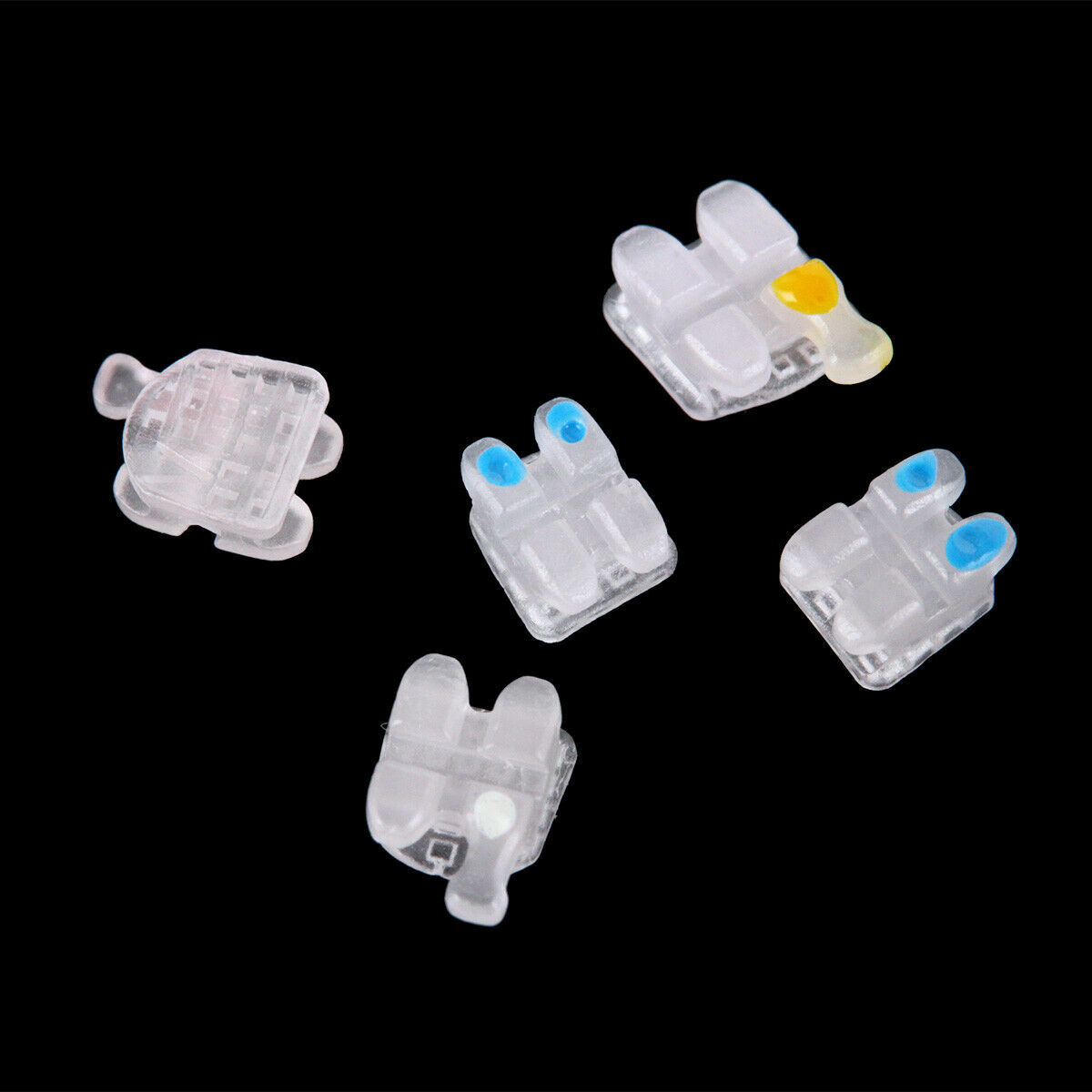 AZDENT Dental Ortho Ceramic Bracket Brace MBT Roth.022 018 Hooks 3 4 5 20pcs/Kit