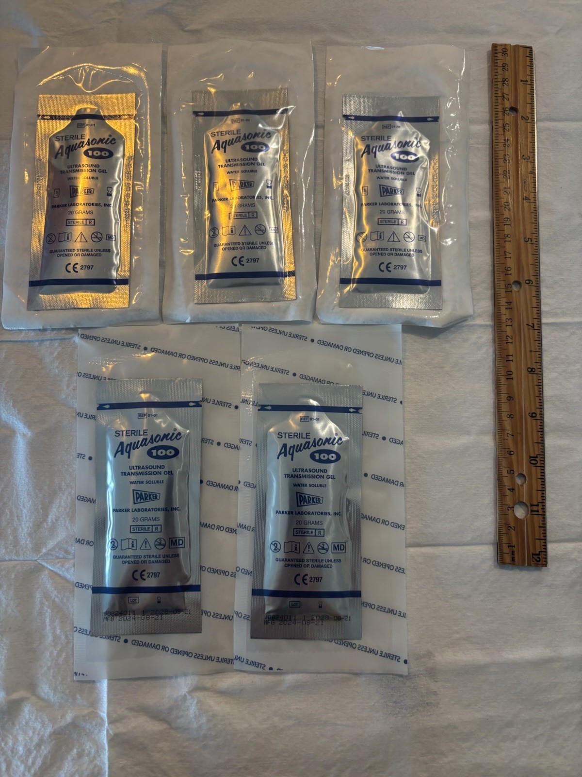 Aquasonic 100 Ultrasound Transmission Gel Sterile (5 Seal Pouch) Exp 8/2024