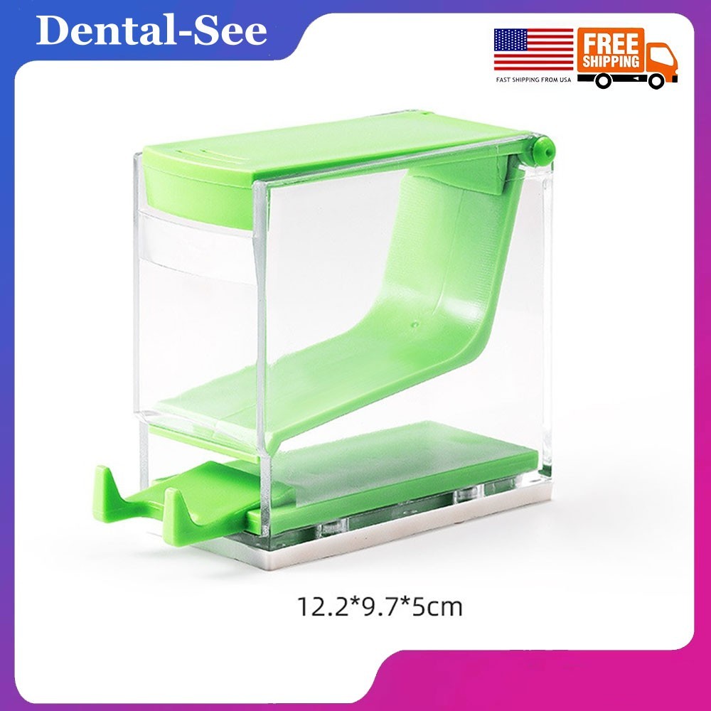 Cotton Roll Dispenser Dental Dentist Press Type Cotton Rolls Storage Box