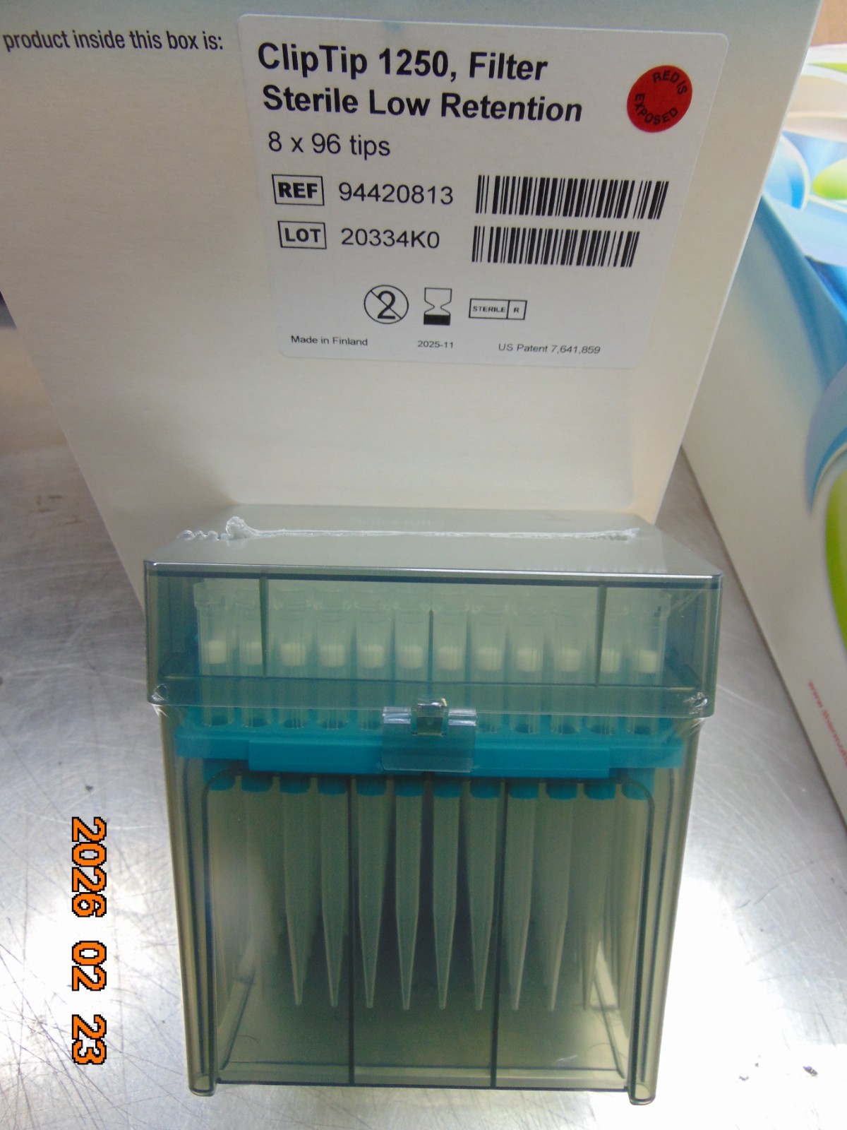 8 X 96 TIPS Thermo Scientific 94420813 Sterile ClipTip 1250μL Filter Pipette 768