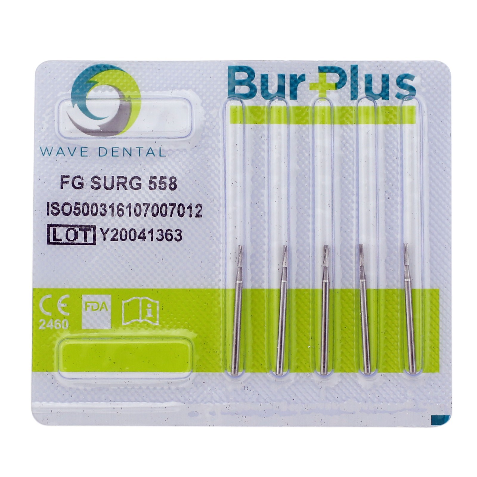 Wave Dental Surgical Bur Carbide FGOS 558 25mm Length Flat End Cylinder Crosscut