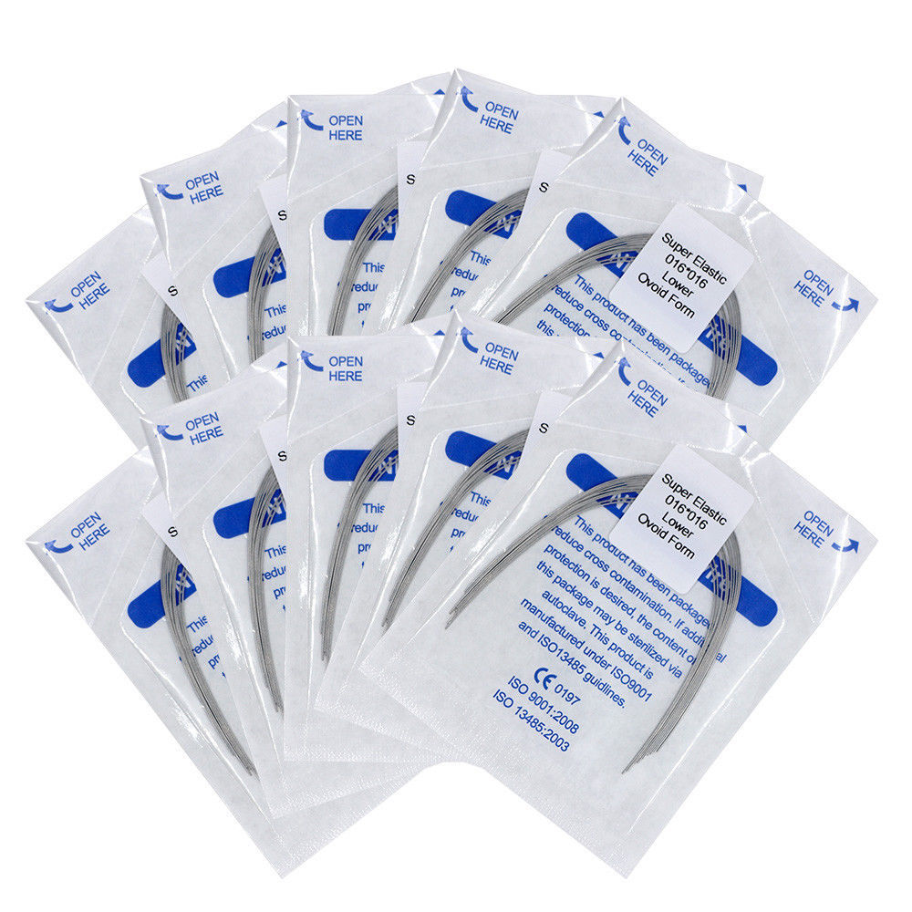 10 Packs Dental Orthodontic Arch Wire Rectangular Niti Super Elastic Upper/Lower