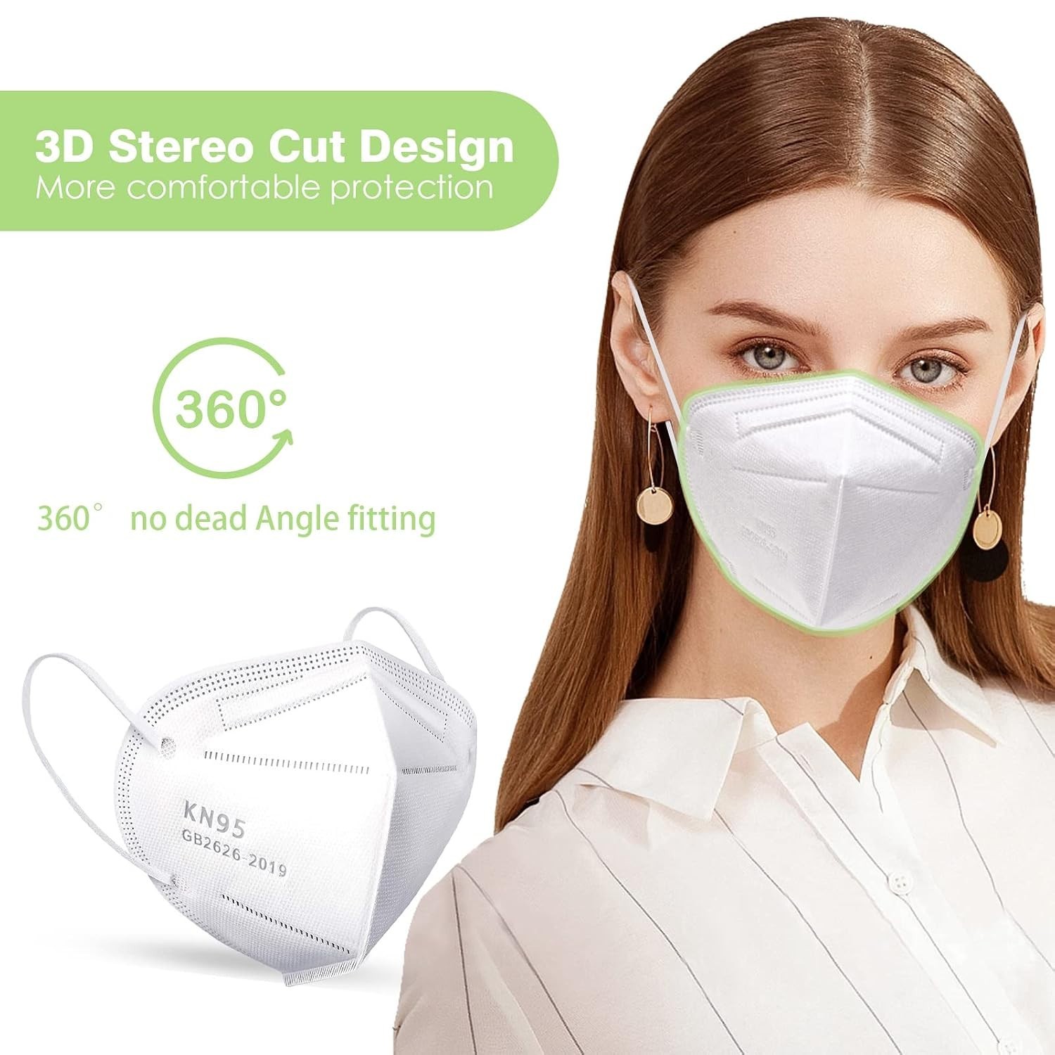 Comfortable & Breathable 50 Pcs White 5-Ply Face Masks – Perfect for Crowds