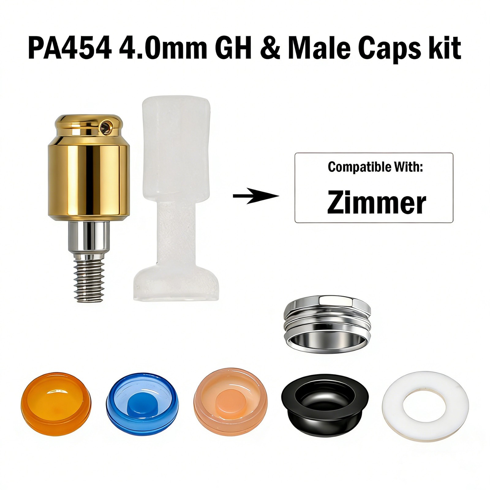 US Dental Zest Locator Abutment for Zimmer Screw-vent 4.5 Internal-Hex Platform