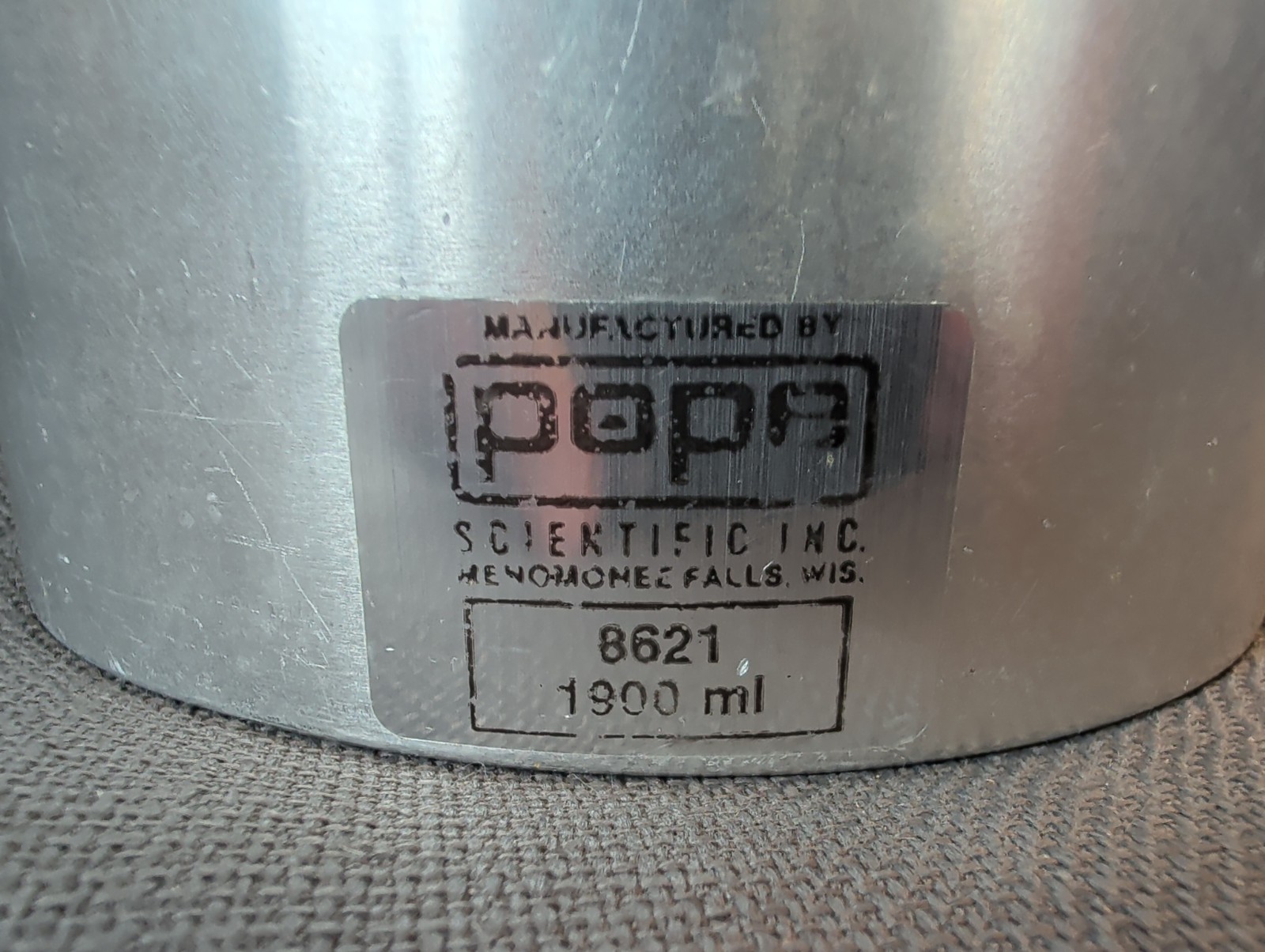 Pope Scientific 1900ml Dewar Vacuum Flask 8621