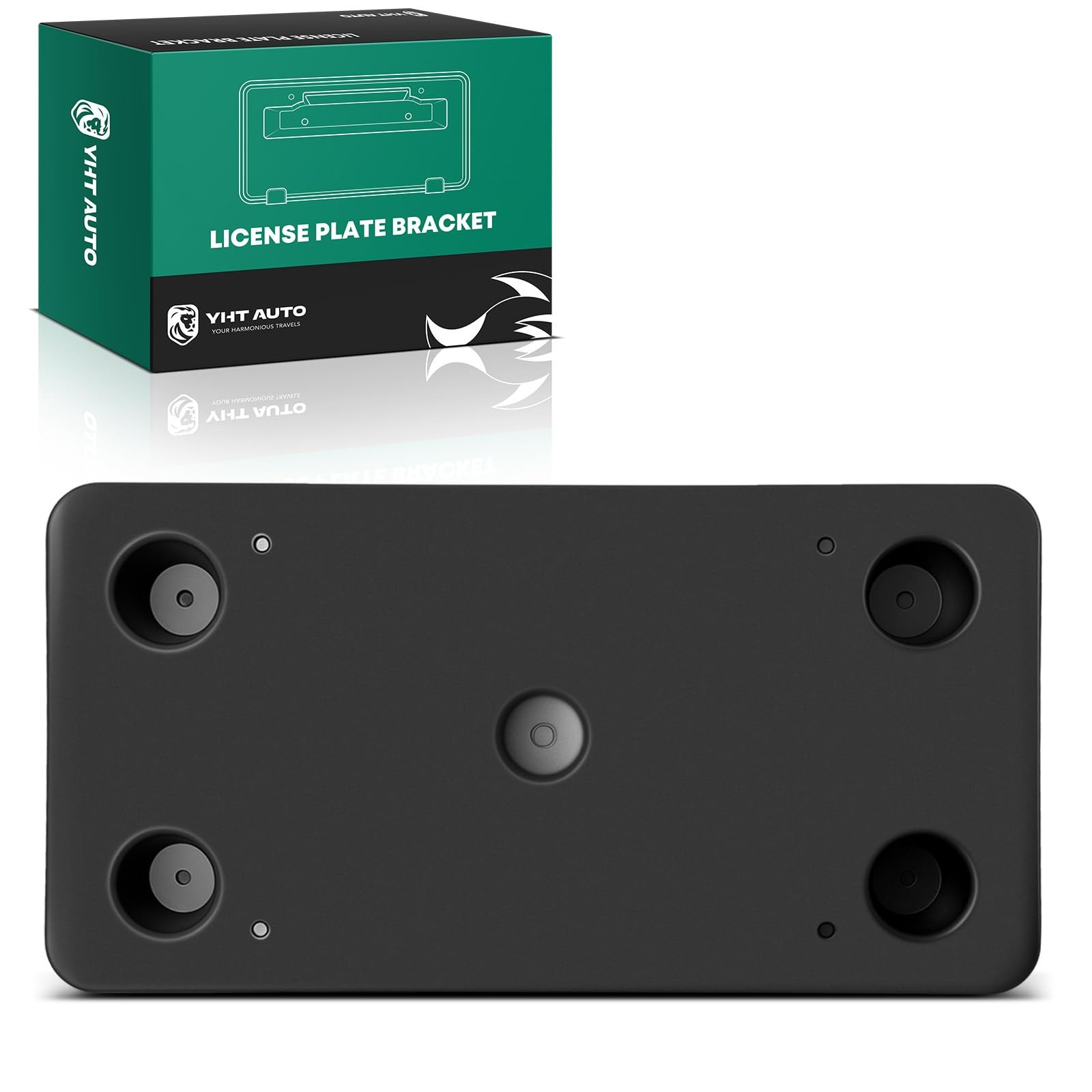 Front License Plate Frame Without Screws No Drill Plastic Black Bumper Bracket