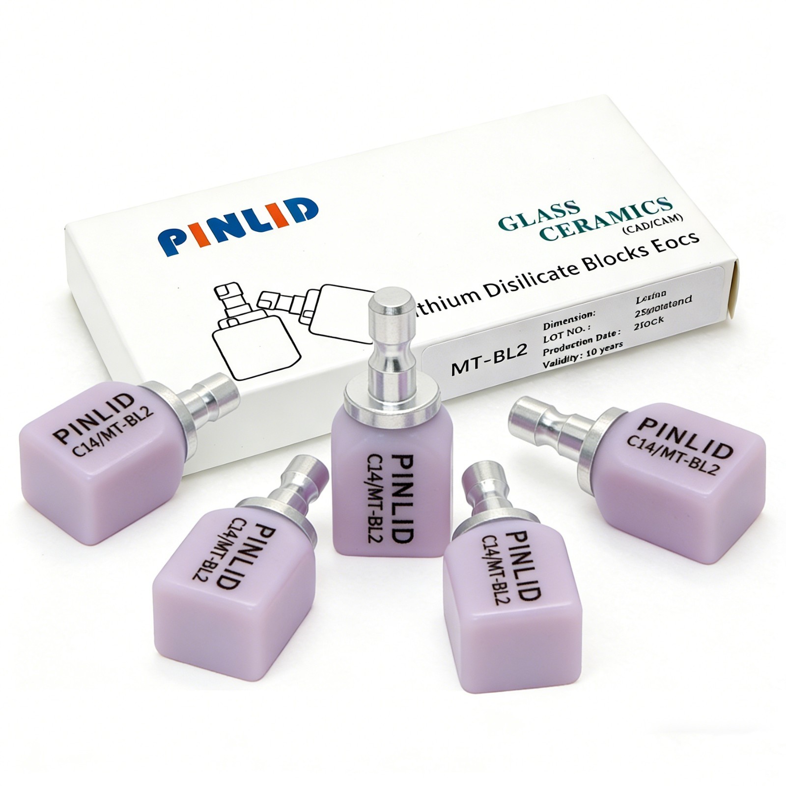 MT C14 Dental Emax CAD/CAM Glass Ceramic Blocks Lithium Disilicate CEREC Block