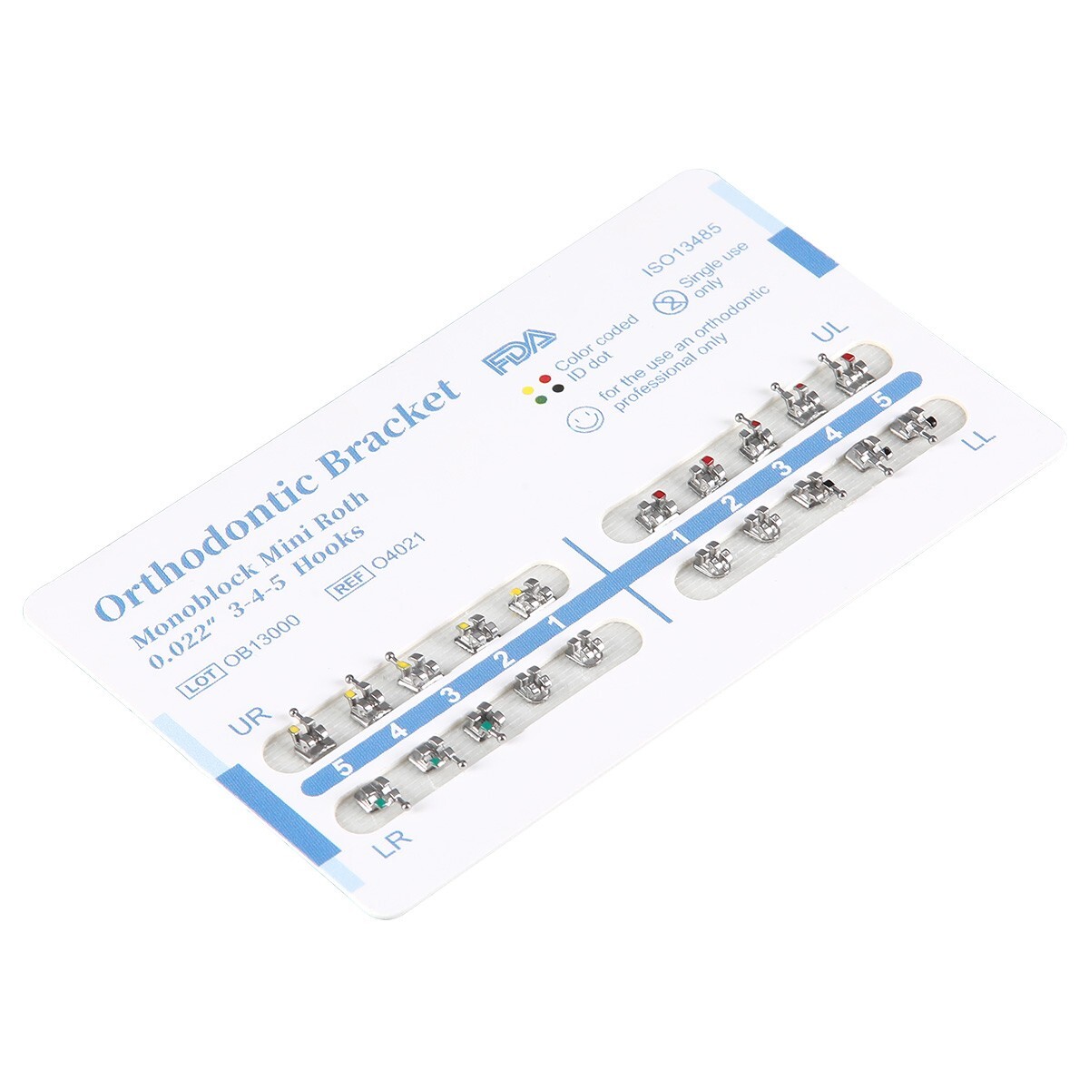 AZDENT Dental Ortho Brackets Braces Mini MBT Roth.022 Hook 345 /NITI Arch Wires