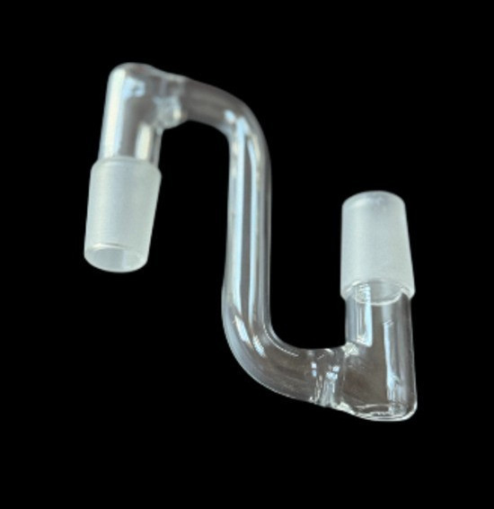 Glass S Drop Down Adapter – 14mm – 18mm – Male/Female Joint – Multiple Sizes USA