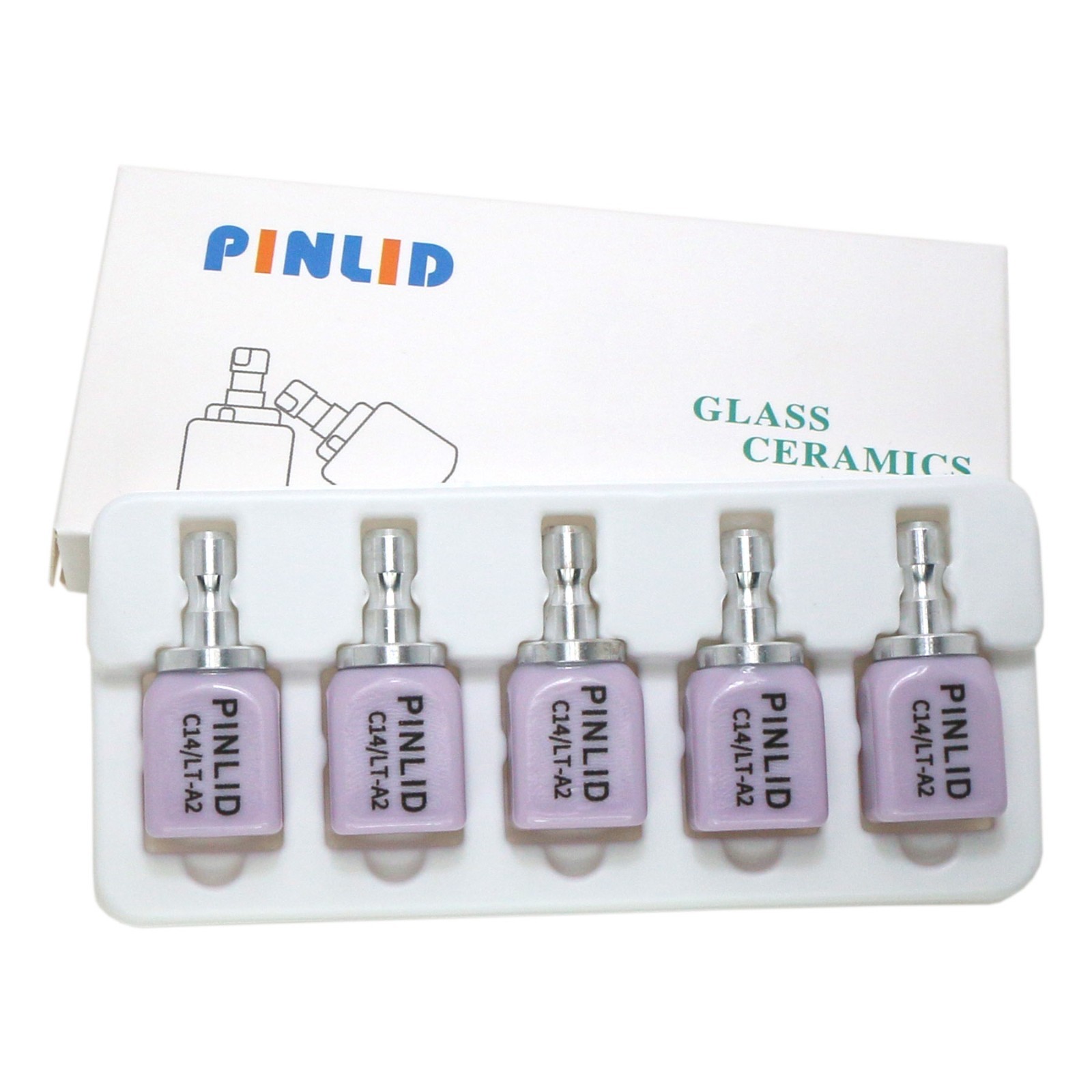 US LT C14 A2 Shade Lithium Disilicate Glass Ceramic Blocks for CEREC CAD/CAM