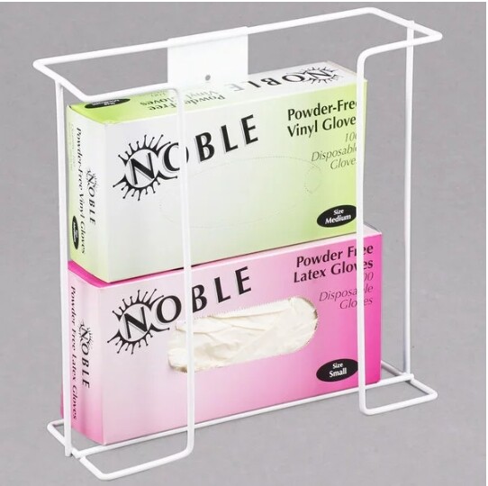 3 Sizes Wire Glove Box Holder Wall-Mount Saves Counter Space White Coated
