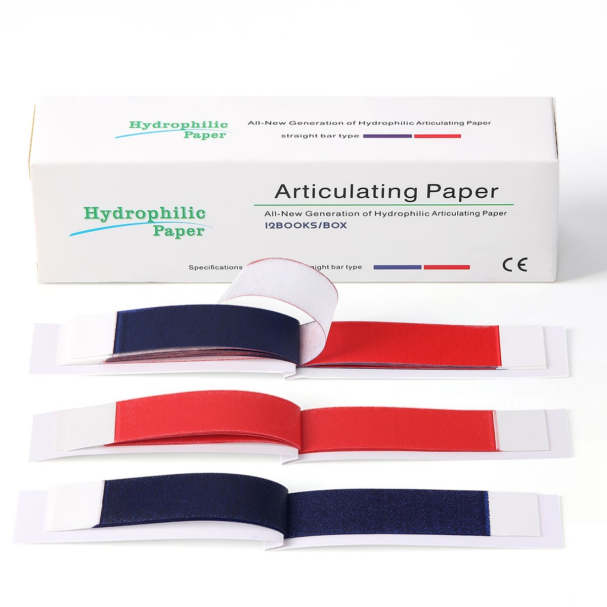 AZDENT Dental Articulating Papers Double Sided Strips Red/Blue Thin Bite Paper
