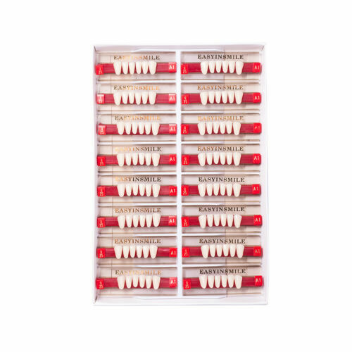 Dental Acrylic Resin Denture False Teeth Upper Lower Full Set A1/A2/A3 Shade USA