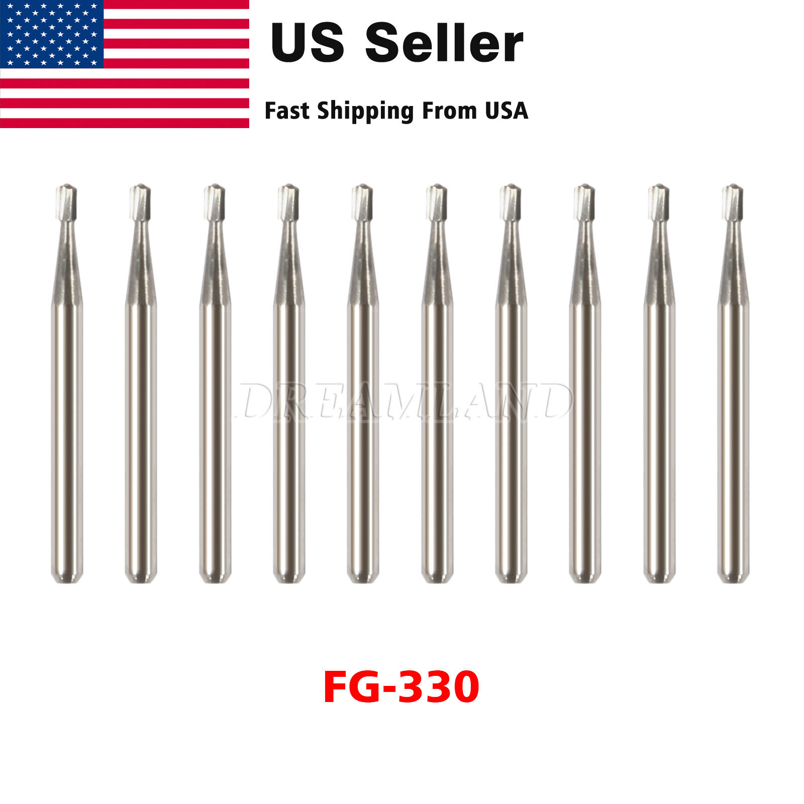 USA Dental Carbide Burs FG Round 19mm/Surgical Burs 25mm 40 Types For High Speed