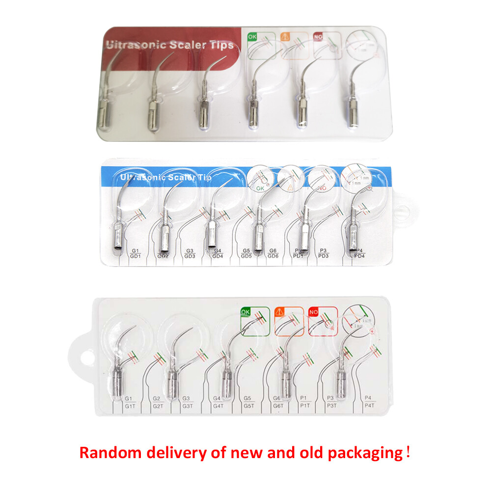 6Pcs G1 -G6 Scaling Tips for EMS Woodpecker Dental Ultrasonic Scalers Handpiece