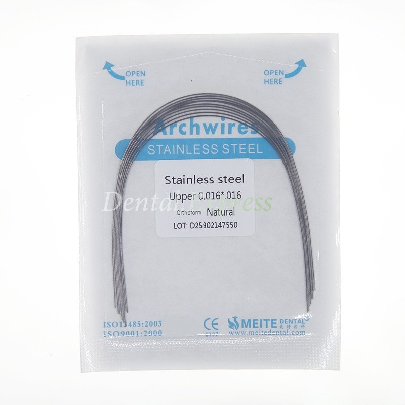 Dental S.S Orthodontic Arch Wire Stainless Steel Round Rectangular Natural Form